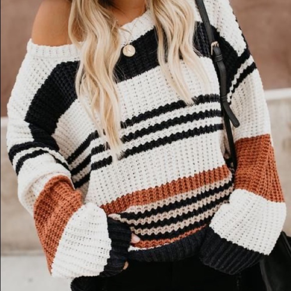 VICI Novelty Stripped Chenille Sweater
